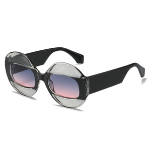 Gafas de Sol de Moda Europea y Americana Otoño 2022 para Mujer, Nuevas con Bloqueo de Color, Protección UV400, Estilo Personalizado, Transfronterizas, PC - Product Image 4