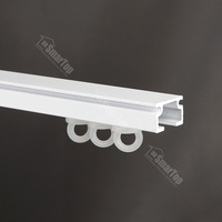SMARTOP Umwelt freundliche weiße/80mm S-Wave-Kunststoff läufer Traditionelle Wave Ripple Fold Gardinen stangen Schienen schienen Zubehör