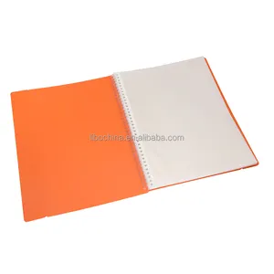 Wholesale Stationery Spiral Binder Pocket PP Display Book With Colorful Hard Cover And White Round Elastic Band Closure