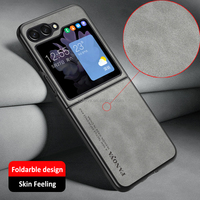 Casing Kulit PU Mewah Anti Benturan untuk Samsung Galaxy Z Flip5 Flip6 Flip7 Flip4 Flip 7 6 5 4 3, Sarung Ponsel Lipat