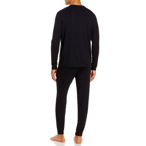 Vêtements <span class=keywords><strong>de</strong></span> nuit doux pour hommes pour la maison, hôtel, col rond, <span class=keywords><strong>haut</strong></span> d'<span class=keywords><strong>hiver</strong></span> solide, pantalon personnalisé, ensembles <span class=keywords><strong>de</strong></span> pyjamas en coton pour hommes - Product Image 6