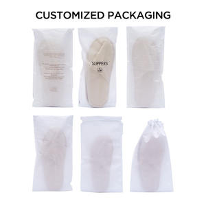 Chaussons jetables <span class=keywords><strong>en</strong></span> tissu pleuche pour hôtels 5 étoiles, fournitures hôtelières Jiangsu, haute qualité, à bout fermé/bout ouvert/tongs JSP - Product Image 6