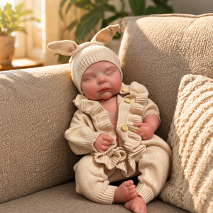 Poupée bébé en silicone pleine grandeur de 18 pouces pour filles, poids de 3200 g, jouet réaliste pour nouveau-né, jouet en peluche, cadeau de dessin animé [NON en vinyle] - Product Image 2