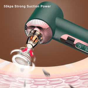 Custom logo Vacuum Blackhead Remover with 6pcs Suction Heads Face Nose Cleaning Electric Rechargeable Vacuum Blackhead Remover - Product Image 3