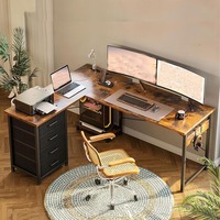Mobilier de bureau à domicile Table de travail en coin en forme de L avec bureau d'étude Bureau d'ordinateur pour PC