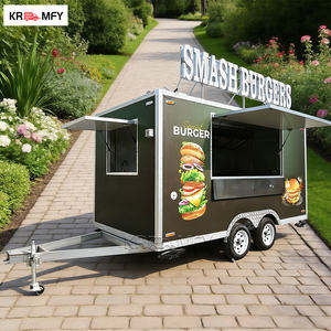 Kiosque à frites, chariots à café, remorques bar mobiles, remorques de concession pour hot-dogs et restauration rapide, en fibre de verre et aluminium, remorquables - Product Image 4