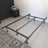 Cadre de lit en métal moderne, pliable et réglable, du lit simple au lit double (queen size), pour chambre à coucher, hôtel, salon