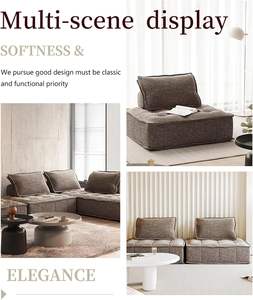 أريكة عصرية معنقشة بدون ذراع موفرة للمساحة أريكة مربعة وحدات أرائك أرضية كسولة لغرفة المعيشة والمكتب وغرفة النوم - Product Image 3