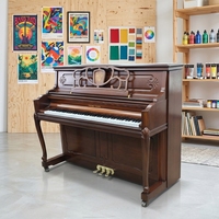 Premium Second Hand Young Chang UC118 Dark Brown Classic Appearance Square Music Rest Korean Acoustic Piano for Grade Exam