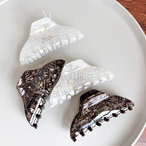 Fantezi yüksek kalite 9.5cm asetat kelebek çiçek saç pençe klip - Product Image 3