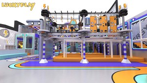 Parque de Aventuras Interior LUCKYPLAY, Construcción de Tubos de Acero para Uso Comercial, Tamaño Personalizado, Alta Capacidad - Product Image 2