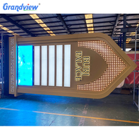 Panneau publicitaire extérieur personnalisé autoportant, écran vidéo LED à pixels, boîte à lumière LED en acrylique pour la publicité commerciale