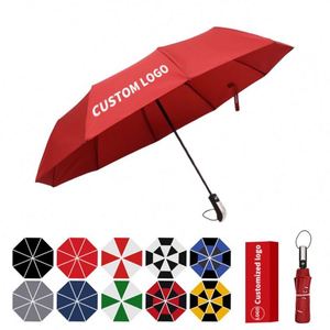 UV Foldable Custom <b>Smart</b> Luxury Automatic Folding Windproof Umbrella with <b>Solar</b> <b>Lights</b> - Product Image 5