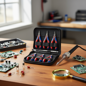 7 Piece Industrial Grade Chrome Vanadium Steel Electronics <b>Pliers</b> <b>Set</b> with Precision Needle Nose Tools for Electronic Components - Product Image 2