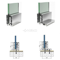 Profilés en aluminium en forme de U pour la construction de balustrades de balcon et la création de clôtures complètes en verre avec accessoires extérieurs