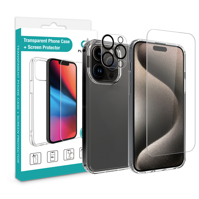 For iPhone Phone case Phone Screen Protector with Camera Lens Protector for iPhone 16 Pro Max 3 in 1 protection