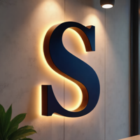 Enseigne lumineuse personnalisée en acrylique avec logo, module LED 12V, lettres 3D ouvertes RGB pour entreprises, bars et magasins