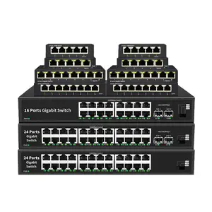 Commutateur Gigabit à 16 ports, pas cher, coque en fer, commutateur réseau 5 8 16 24 ports 10/100/1000mbps