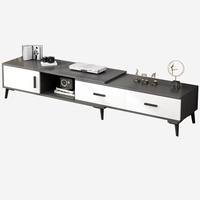 Meuble TV moderne extensible en bois, designs de meubles TV, ensemble table basse et meuble TV