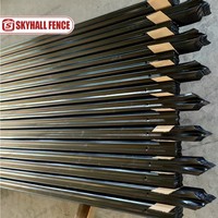 Valla Metálica de Alta Seguridad Galvanizada W/D Pale con Rieles de Hierro Angulares de 6 Pies y Modelado 3D para Cercas Perimetrales