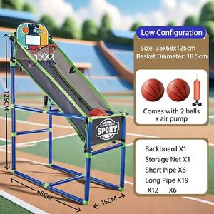 ของเล่นบาสเก็ตบอลแบบตั้งพื้น พลาสติก ใช้ได้ทั้งในบ้านและนอกบ้าน ถอดประกอบได้ อุปกรณ์กีฬาบาสเก็ตบอลสำหรับเด็กเล่น - Product Image 4