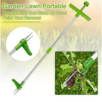 Extracteur de racines de plantes sur pied pour désherbage, jardinage domestique et pelouse, 39 pouces de long avec 3 griffes