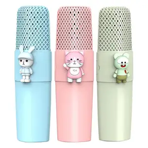Cartoon modeling Funny voice change Karaoke Mode Stereo Sound Effect Portable Mini Bluetooth Wireless Microphone Speaker