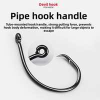 Hameçons de pêche en mer pour gros gibier, hameçons circulaires en acier à haute teneur en carbone, hameçons Devil Eagle pour la pêche en eau salée
