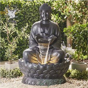 Statue <span class=keywords><strong>de</strong></span> <span class=keywords><strong>bouddha</strong></span> en marbre <span class=keywords><strong>de</strong></span> grande taille avec <span class=keywords><strong>fontaine</strong></span> d'eau pour la décoration - Product Image 2