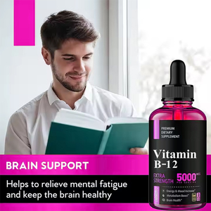 Gotas Sublinguales <span class=keywords><strong>de</strong></span> <span class=keywords><strong>Vitamina</strong></span> <span class=keywords><strong>B12</strong></span> para Adultos OEM, <span class=keywords><strong>5000</strong></span> MCG, Suplemento Líquido <span class=keywords><strong>de</strong></span> Metilcobalamina para el Apoyo Inmunitario y el Blanqueamiento <span class=keywords><strong>de</strong></span> la Piel - Product Image 2