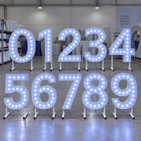 Lettres lumineuses géantes personnalisées de 4 pieds, lettres LED lumineuses, grands numéros d'affichage électronique