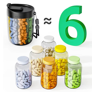 LM LM25374 Boîtes de rangement transparentes scellées de qualité alimentaire, boîtes à médicaments étanches à l'humidité et boîtes à pilules - Product Image 4