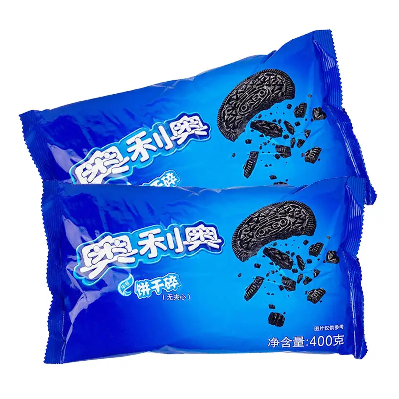 चीनी आपूर्तिकर्ता थोक 400 ग्राम चॉकलेट चिप कुकीज़ दूध की चाय के लिए कुचले गए ओरेओस को कुचलते हैं