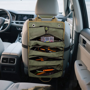 16 Inch Heavy-Duty <strong>Tool</strong> <strong>Roll</strong> with 6 Zippered Pockets, 30KG Capacity Carry Bag for Electrician Carpenter Woodworking Repair <strong>Tools</strong> - Product Image 3