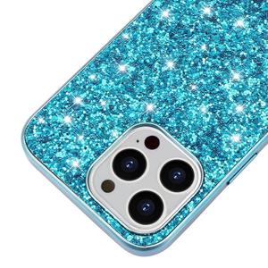 Funda Protectora de Teléfono 2 en 1 de TPU Suave con Diamantes y Galvanoplastia de Lujo para <span class=keywords><strong>iPhone</strong></span> 12 13 Pro Max - Product Image 4
