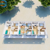 Villa modulaire préfabriquée à deux étages avec toit en pente WinFair China pour dortoir de camp de travail