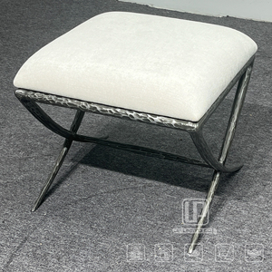 Nuevo Diseño de Muebles para Sala de Estar, Sillón con Estructura de Hierro y Cobre Vintage, Tela Suave al Tacto, Reposapiés Bajo, Hierro y Cobre Vintage - Product Image 3