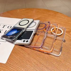 Pour Samsung Z <span class=keywords><strong>Flip</strong></span> 7 6 4 étui de téléphone magnétique transparent nouveaux étuis de téléphone portable de <span class=keywords><strong>Charge</strong></span> sans fil pour galaxy Z <span class=keywords><strong>Flip</strong></span> 7 6 <span class=keywords><strong>5</strong></span> - Product Image 3