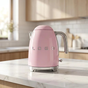 Bouilloire électrique sans fil rétro <span class=keywords><strong>SmeG</strong></span> KLF03 1,7 L, série vintage multicolore en acier inoxydable pour la maison moderne et l'utilisation en voiture - Product Image 1