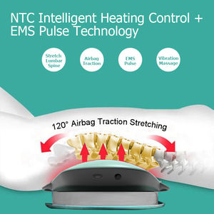 4-in-1 beheiztes Lumbal-Traktion massage gerät Rot-Blau-Lichttherapie-Zeit steuerung 26 Oszillierende Dekompressions-Taille/Rücken - Product Image 4