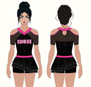 Vente en gros d'uniformes de pom-pom girl personnalisés, tissu spandex à haute élasticité pour les équipes <span class=keywords><strong>Allstar</strong></span> et Elite, tenue Cheer pour les équipes de filles - Product Image 4