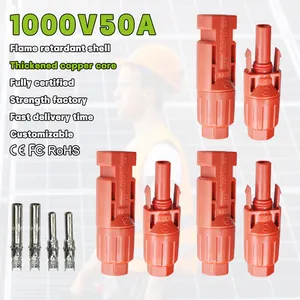 Shunkonn Manufacturers IP68 Waterproof 1000V DC 30A 2.5/4/6MM2 Plug Copper Solar PV Connector For Solar System