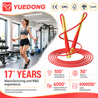 Corde à sauter antidérapante à long manche de 21 cm, design Tour Eiffel creuse en PVC de 4 mm, certifiée CE CPC, idéale pour l'entraînement physique intensif, vente directe usine