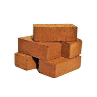 Vente en gros d'usine Bloc de tourbe de coco biologique de haute qualité 650g 1kg 5kg Brique anti-poussière 100% noix de coco biologique pour jardin à bas prix