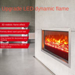 Chimenea electrónica interior personalizable elegante llama simulada núcleo de calefacción de <span class=keywords><strong>leña</strong></span> inserto de Metal eléctrico para uso doméstico - Product Image 4