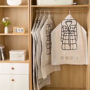 Sacs de rangement <span class=keywords><strong>sous</strong></span> <span class=keywords><strong>vide</strong></span> en plastique Transparent Offre Spéciale directe d'usine réutilisable étanche clair suspendu couvercle anti-poussière pliable pour - Product Image 4