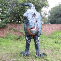 Costume de dinosaure Spinosaurus animatronique en mousse avec jambes cachées et cadre en aluminium personnalisable pour parcs d'aventure en extérieur et en intérieur