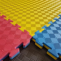 Matras EVA Foam Interlocking Puzzle, Matras Olahraga Sel Tertutup Anti Selip Tahan Air, Lantai Gym Tatami untuk Kebugaran