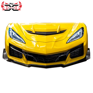 ขายส่งคาร์บอน PU สำหรับ Chevrolet Corvette C8 Z07 สไตล์คาร์บอนไฟเบอร์แห้ง ชุดแต่งกันชนหน้า C8 พร้อมลิ้นกันชนหน้า อุปกรณ์ตกแต่งตัวถังรถยนต์ - Product Image 6