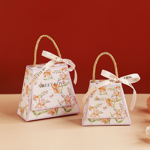 Caja de regalo de cinta trapezoidal, estética geométrica y <span class=keywords><strong>detalles</strong></span> elegantes, una opción perfecta para regalos de vacaciones y recuerdos de boda - Product Image 4